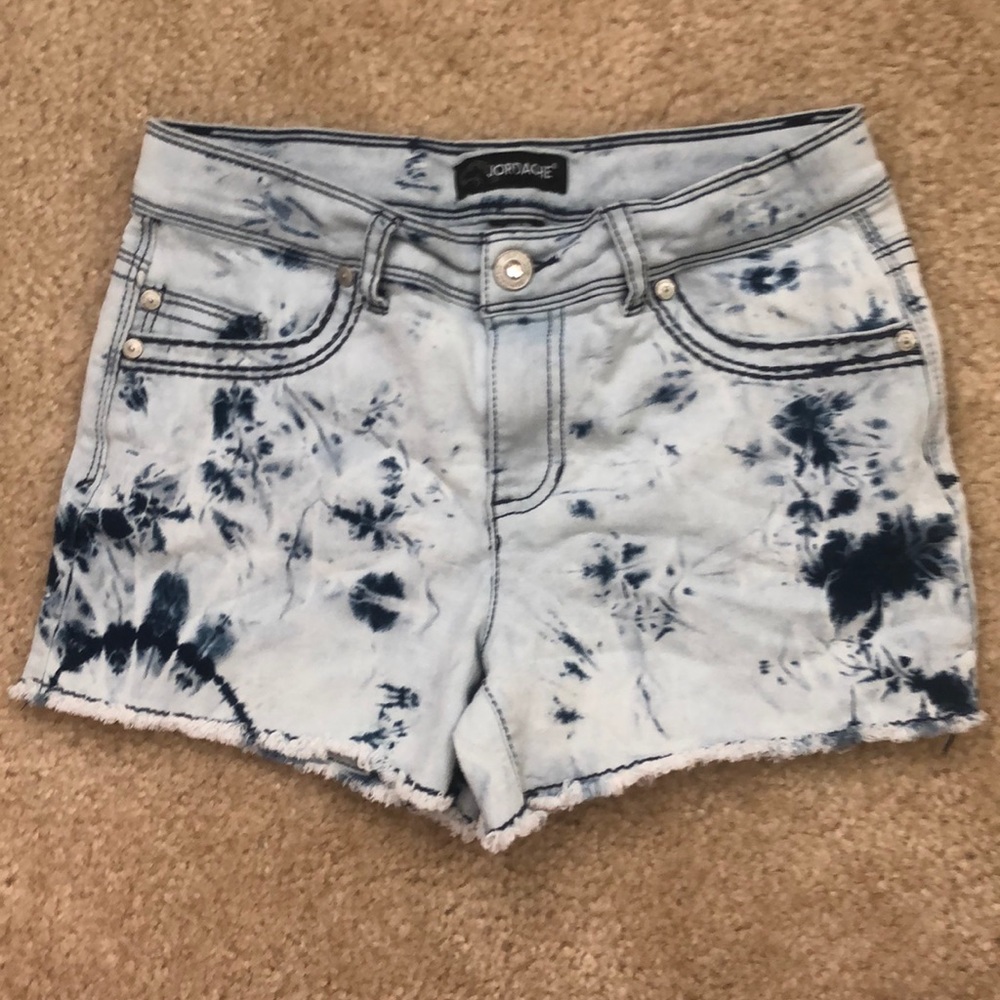 kids jordache acid wash light denim shorts